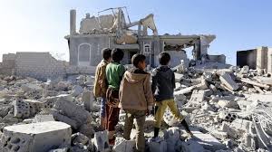 آثار دمار الأسلحة الأمريكية في اليمن التي دمرت البنية التحتية ومنازل المواطنين الأبرياء